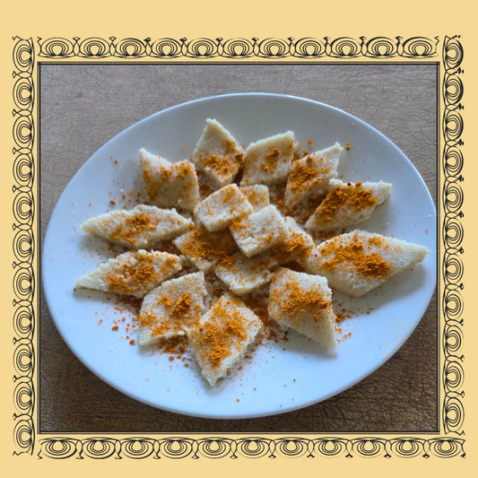 Jiravan on Surti Id'da (White Dhokla)