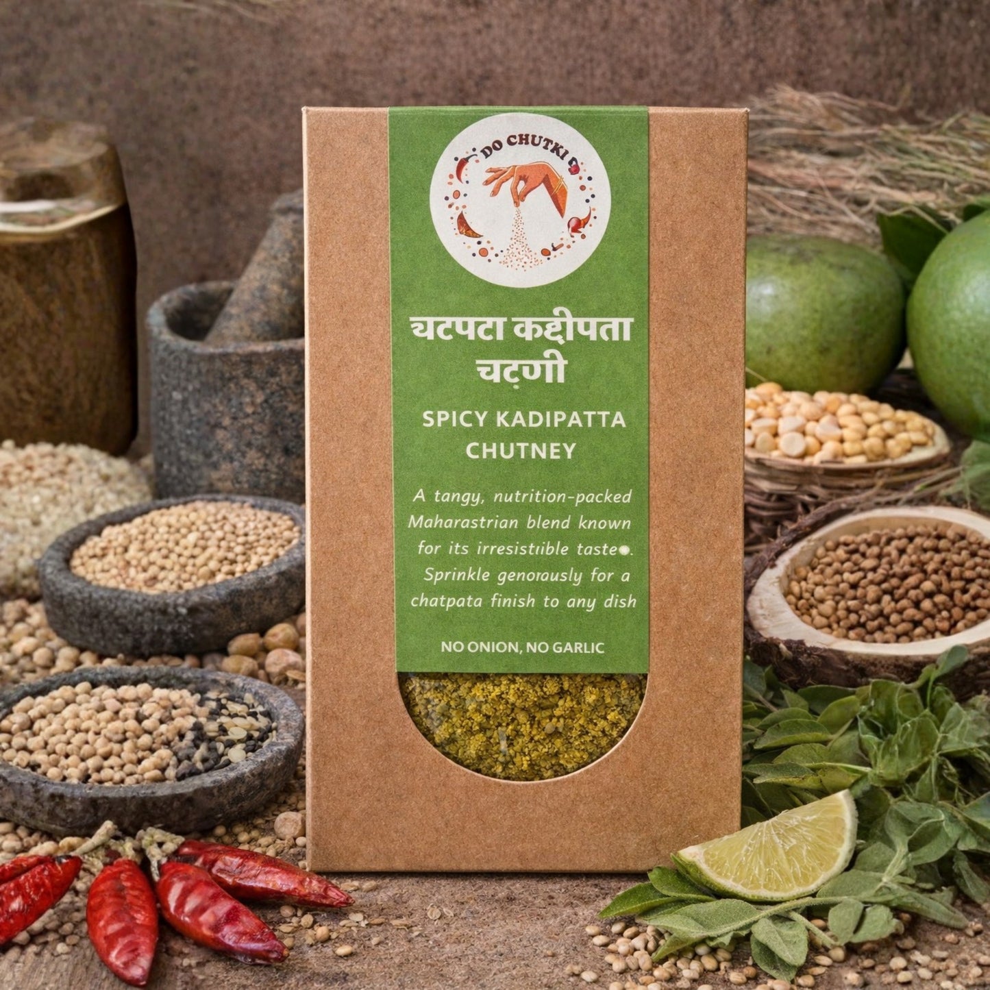 Chatpata Kadipatta Chutney